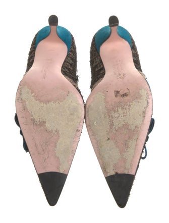 Christian Lacroix Tweed Printed D'Orsay Pumps