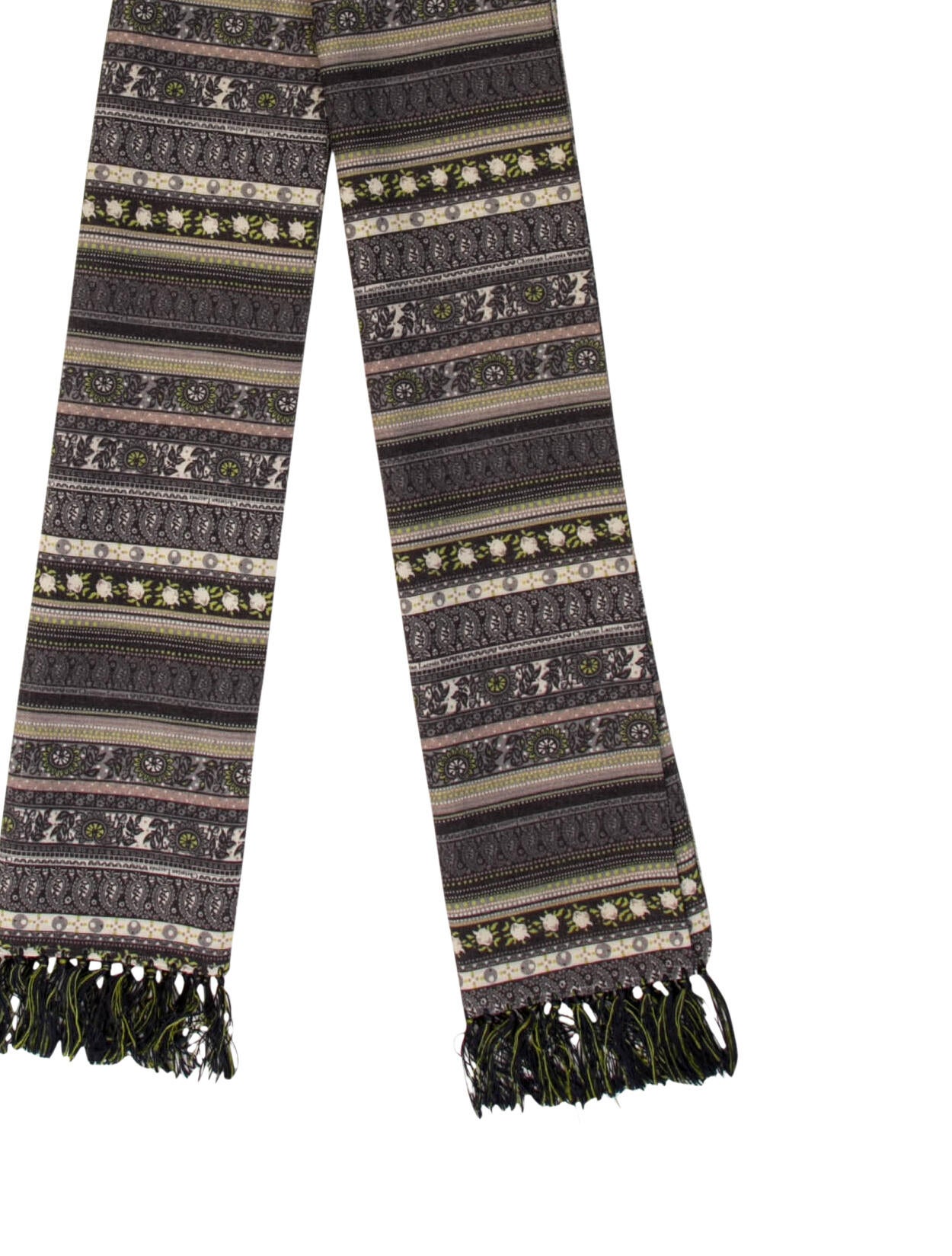 Christian Lacroix Wool Striped Scarf