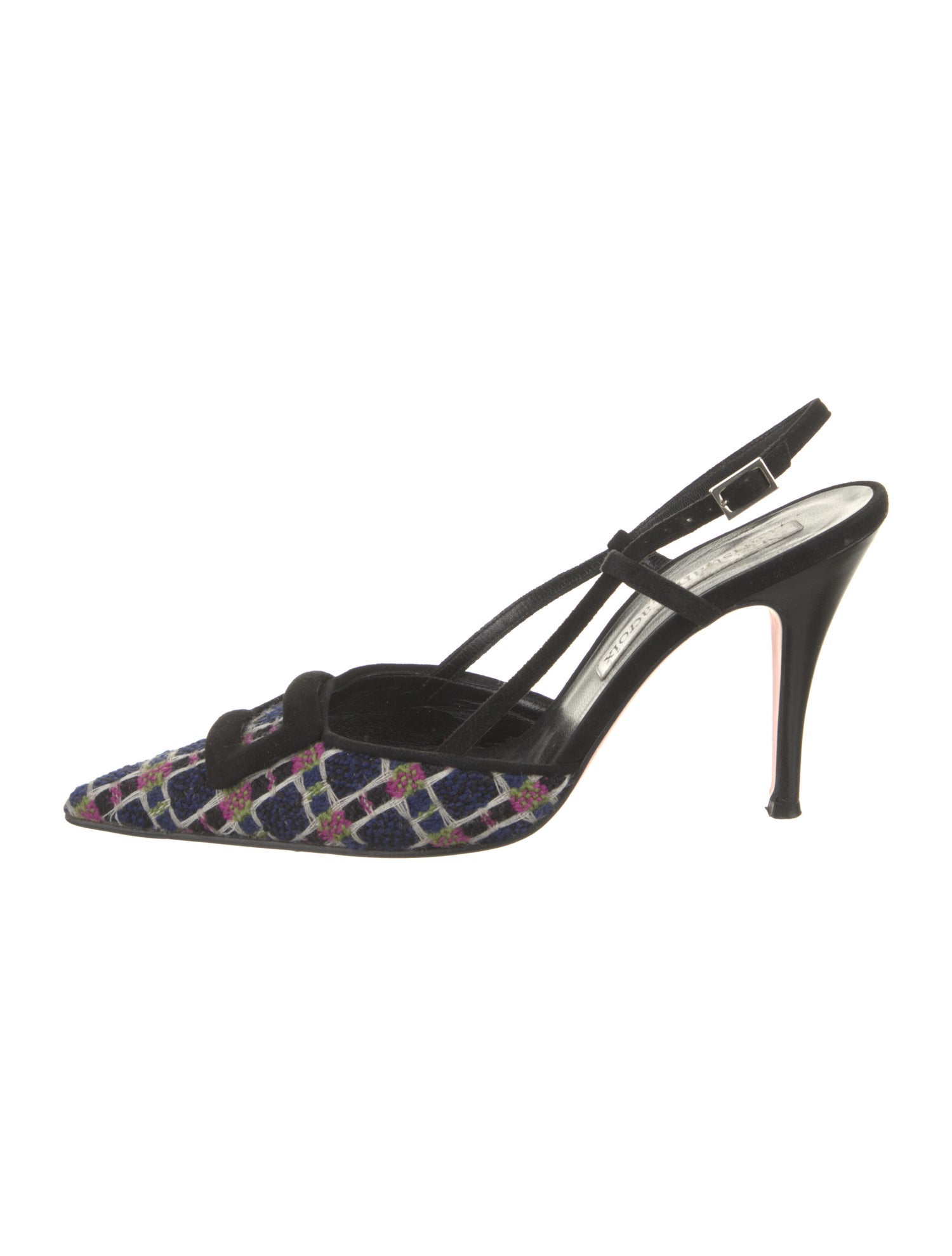 Christian Lacroix Tweed Printed Slingback Pumps
