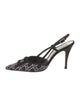 Christian Lacroix Tweed Printed Slingback Pumps
