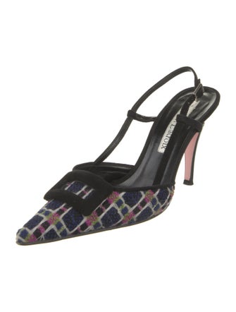 Christian Lacroix Tweed Printed Slingback Pumps