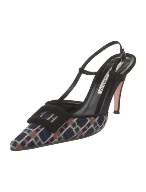 Christian Lacroix Tweed Printed Slingback Pumps