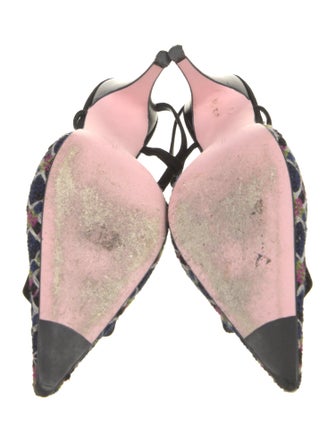 Christian Lacroix Tweed Printed Slingback Pumps