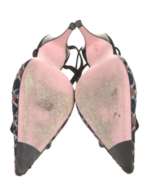 Christian Lacroix Tweed Printed Slingback Pumps