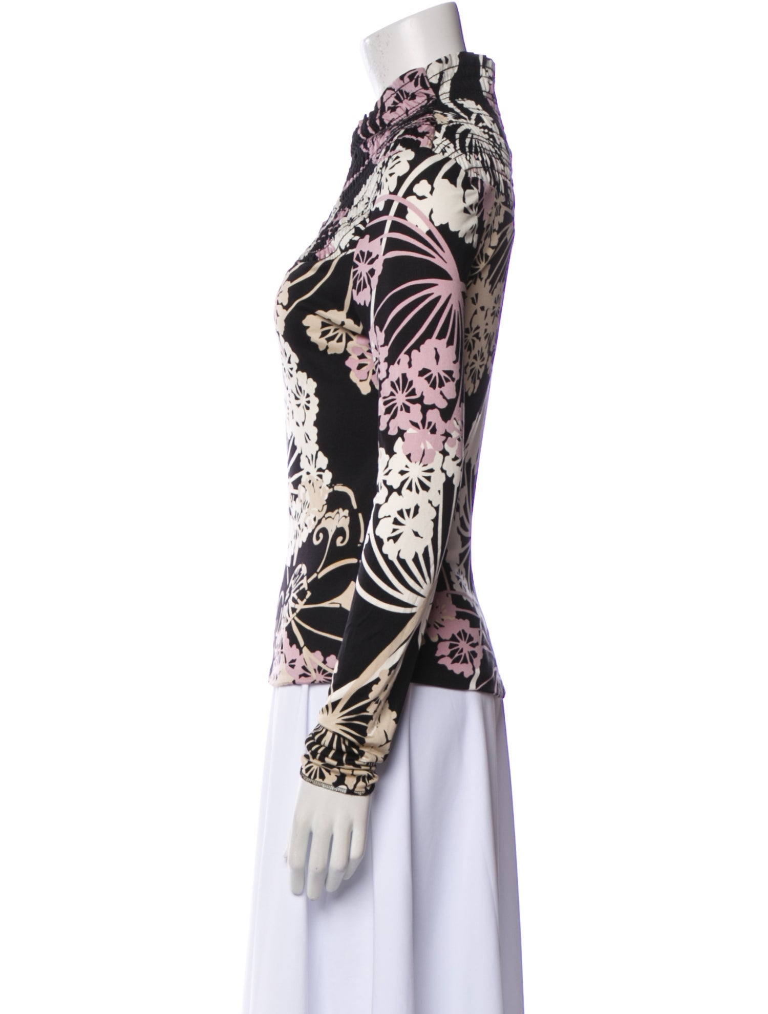 Christian Lacroix Silk Floral Print Sweatshirt