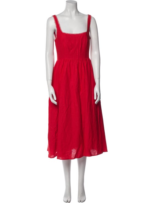 Christian Lacroix Square Neckline Midi Length Dress