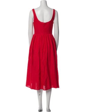 Christian Lacroix Square Neckline Midi Length Dress
