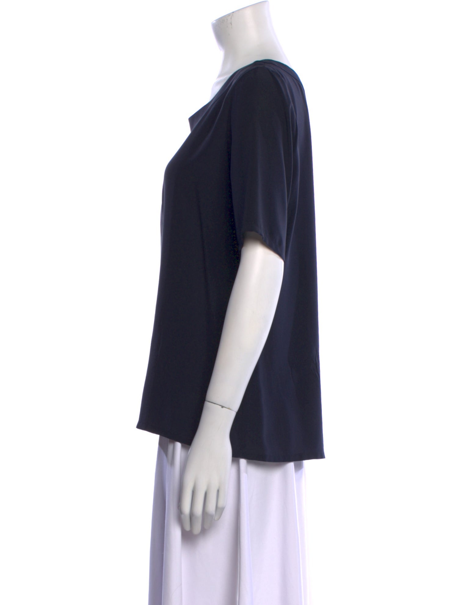 Christian Lacroix Silk Scoop Neck T-Shirt