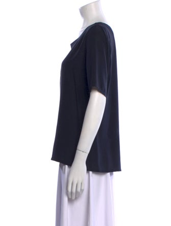 Christian Lacroix Silk Scoop Neck T-Shirt