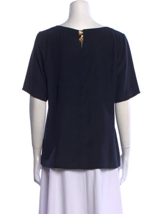 Christian Lacroix Silk Scoop Neck T-Shirt