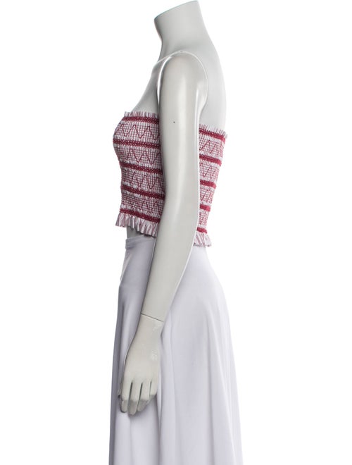 Christian Lacroix Striped Strapless Crop Top