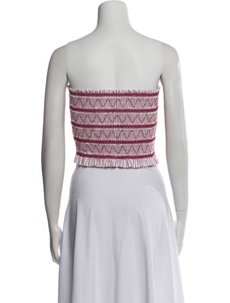 Christian Lacroix Striped Strapless Crop Top