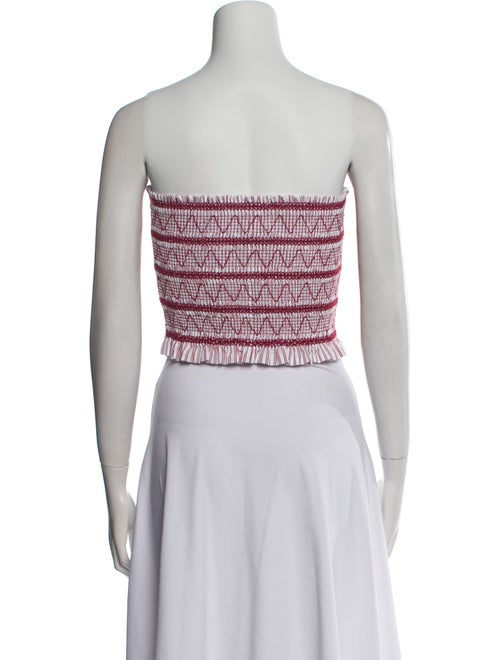 Christian Lacroix Striped Strapless Crop Top
