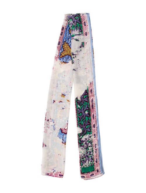 Christian Lacroix Silk Floral Print Scarf