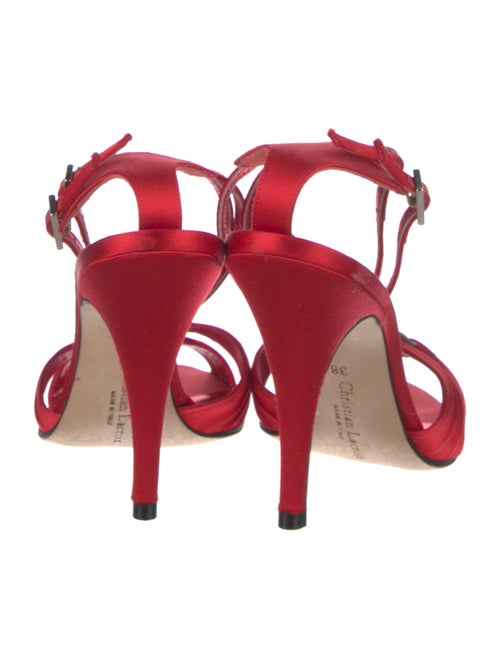 Christian Lacroix Satin Crystal Embellishments Sandals