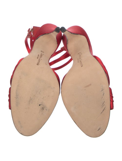 Christian Lacroix Satin Crystal Embellishments Sandals