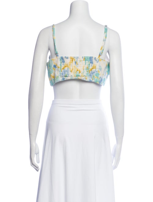 Christian Lacroix Printed Square Neckline Crop Top