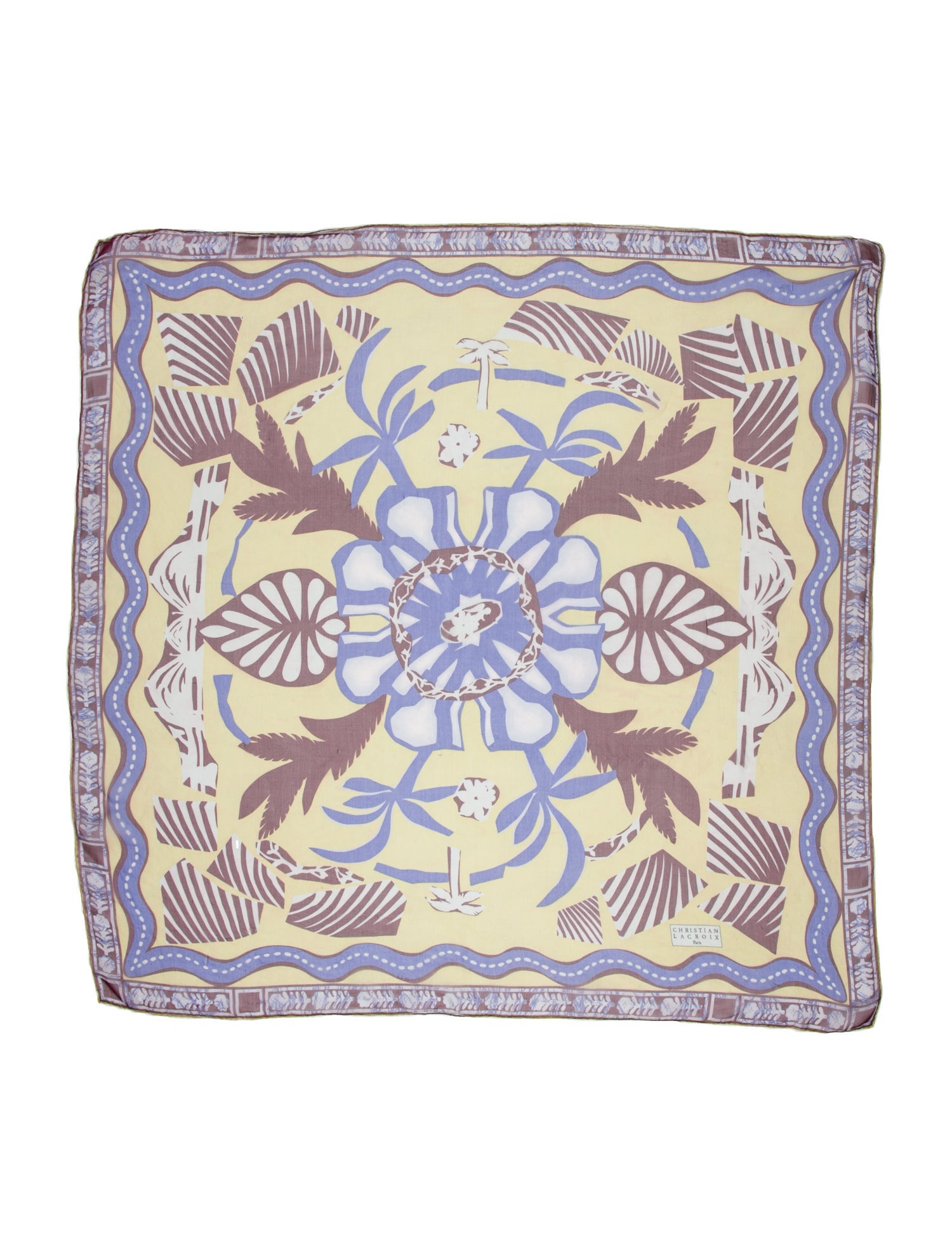 Christian Lacroix Silk Paisley Print Scarf