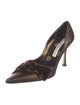 Christian Lacroix Leather Bow Accents Pumps