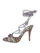 Christian Lacroix Printed Tassel Accents Gladiator Sandals