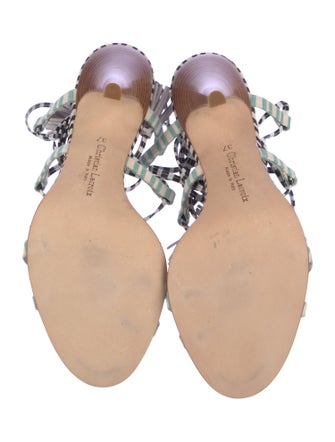 Christian Lacroix Printed Tassel Accents Gladiator Sandals