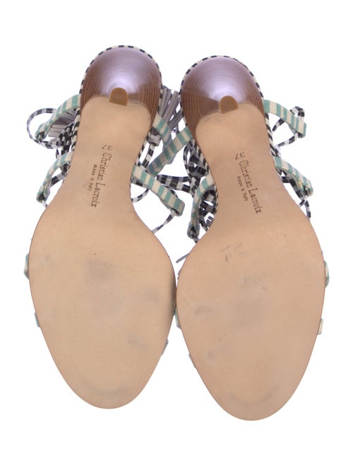 Christian Lacroix Printed Tassel Accents Gladiator Sandals