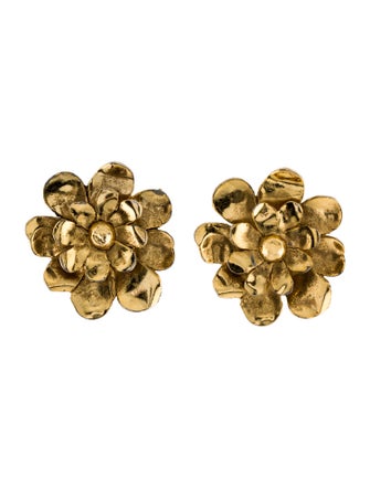Christian Lacroix Flower Clip-On Earrings