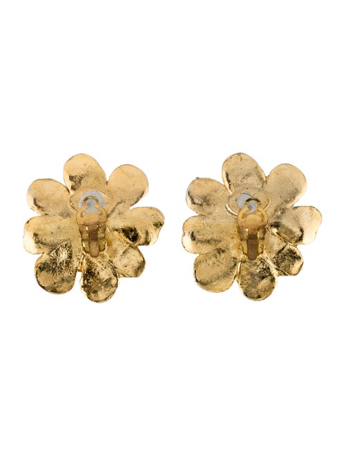 Christian Lacroix Flower Clip-On Earrings