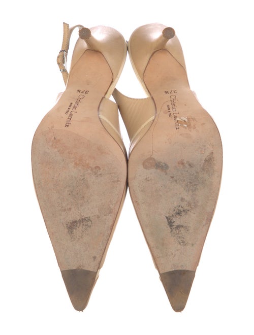 Christian Lacroix Leather Slingback Pumps