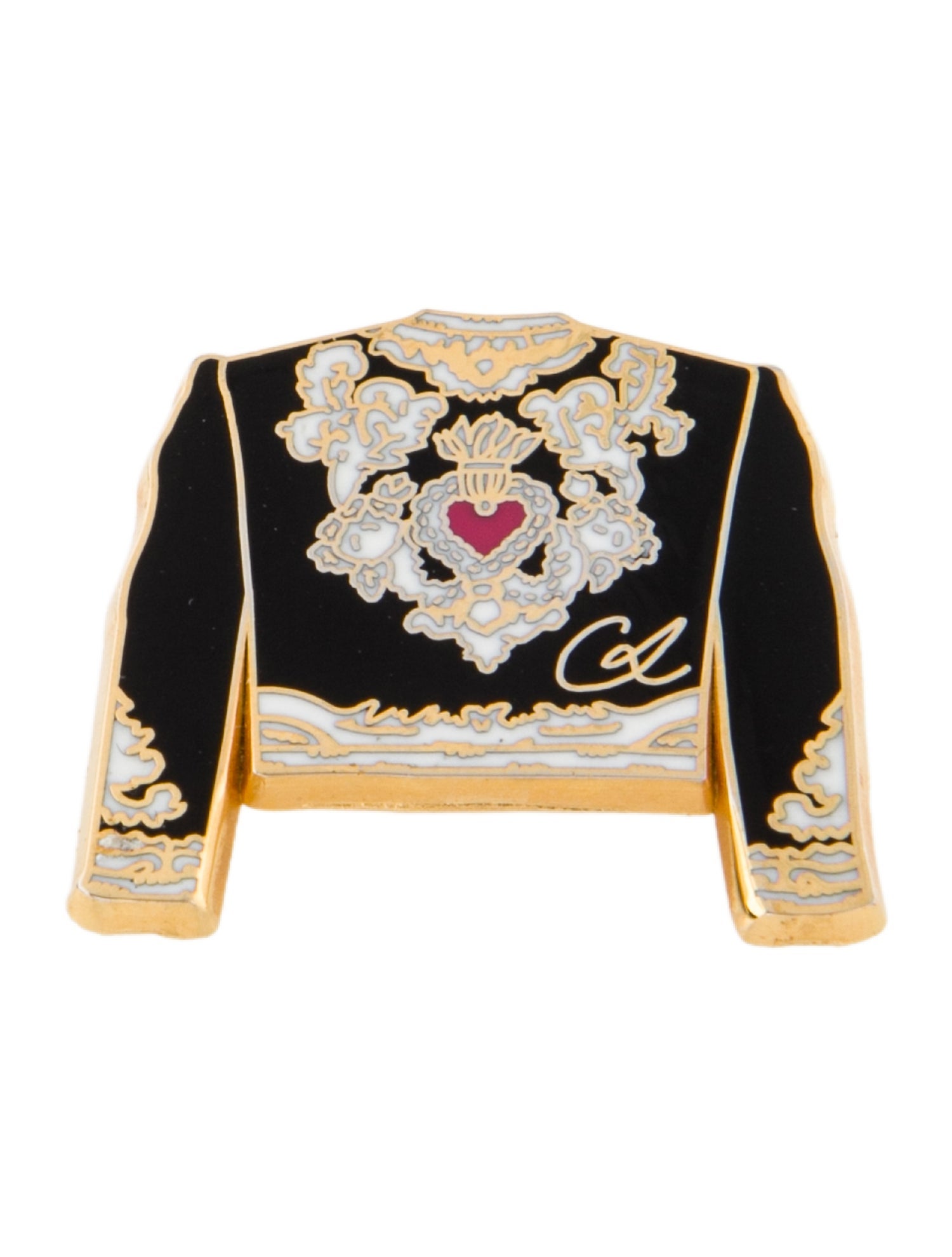 Christian Lacroix Vintage Enamel Jacket Lapel Pin