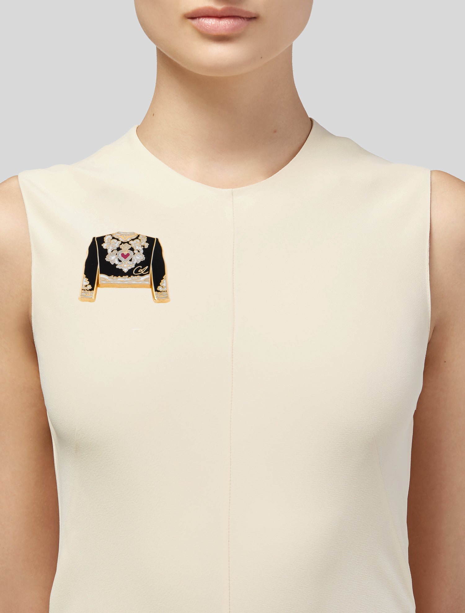 Christian Lacroix Vintage Enamel Jacket Lapel Pin