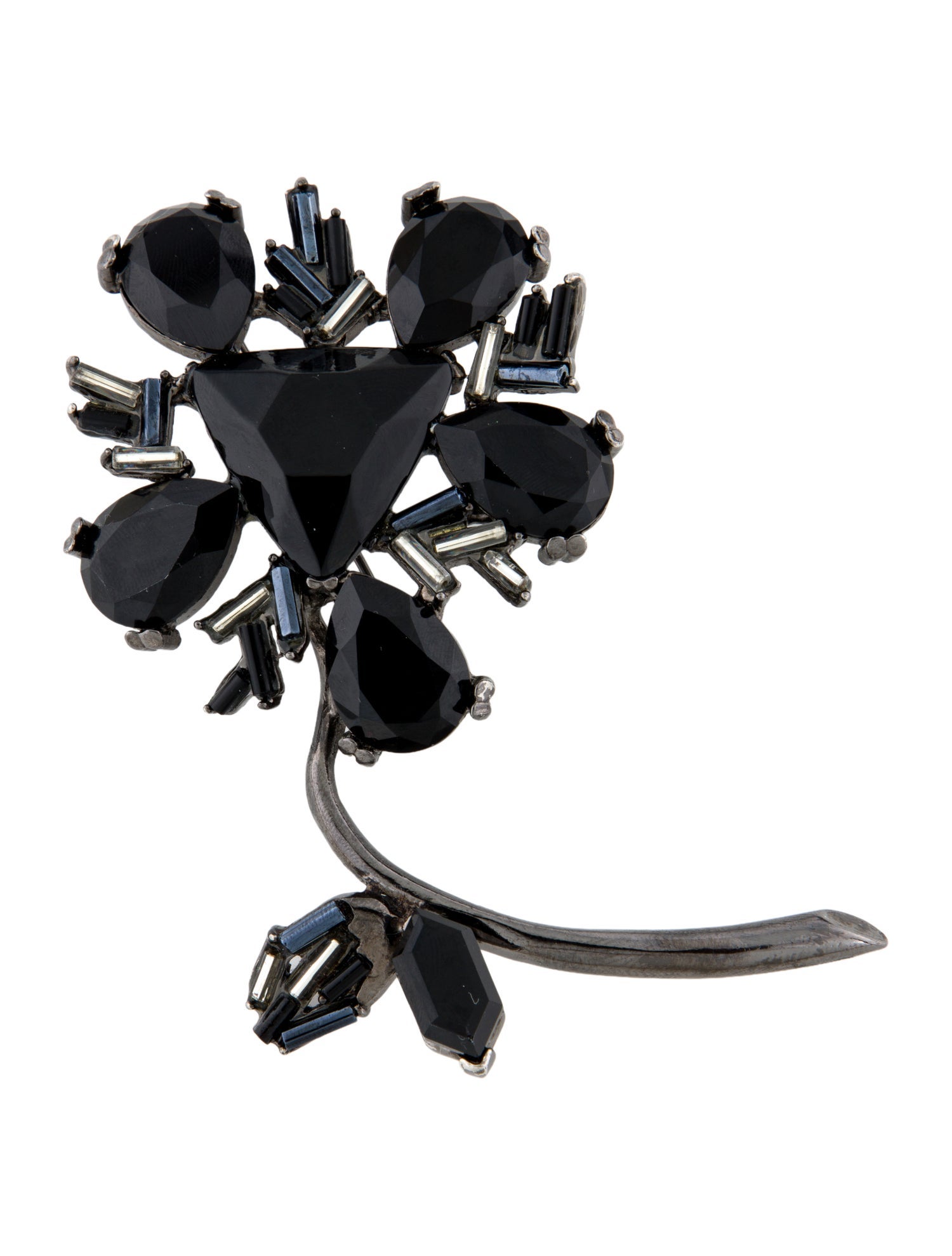 Christian Lacroix Crystal Floral Brooch