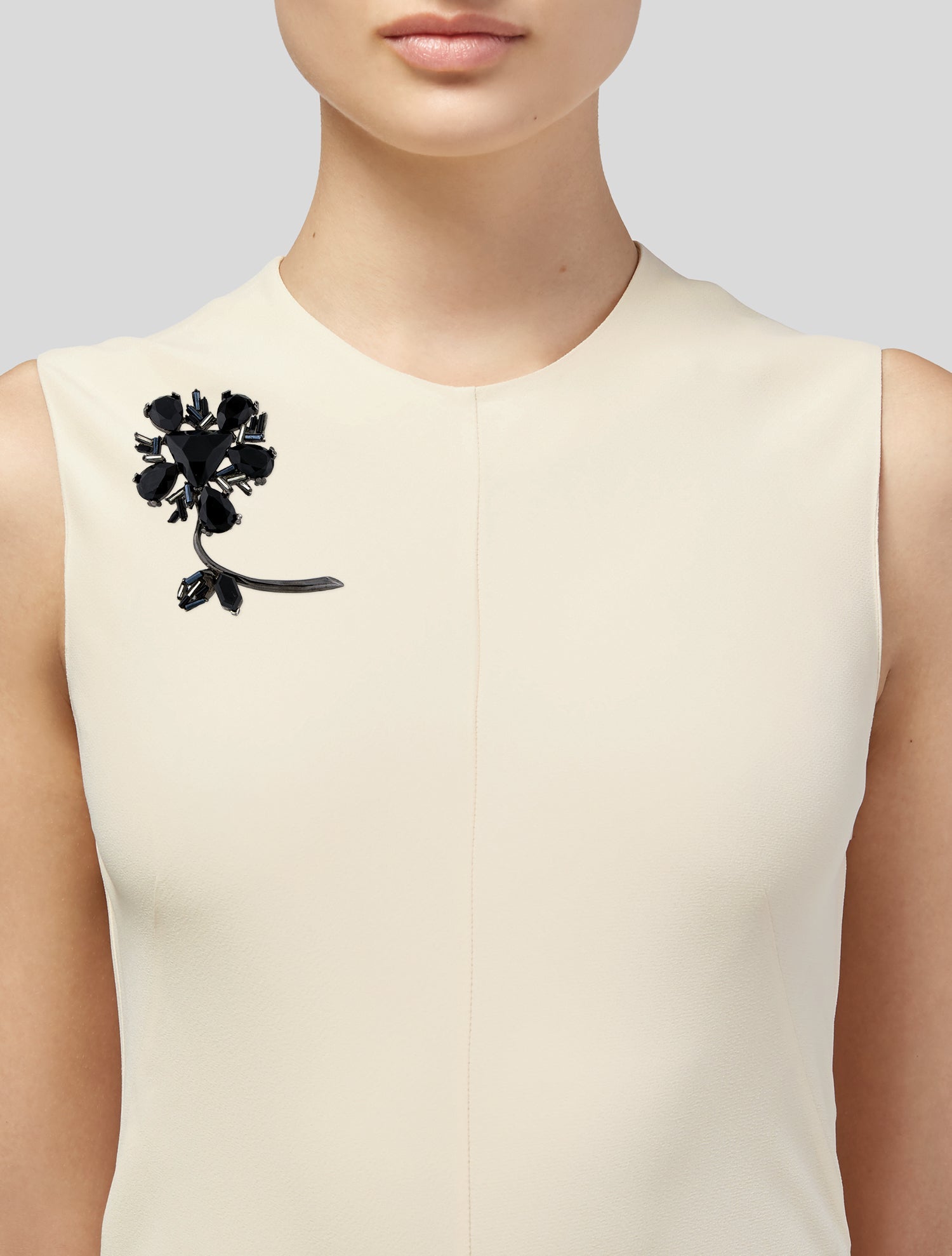 Christian Lacroix Crystal Floral Brooch