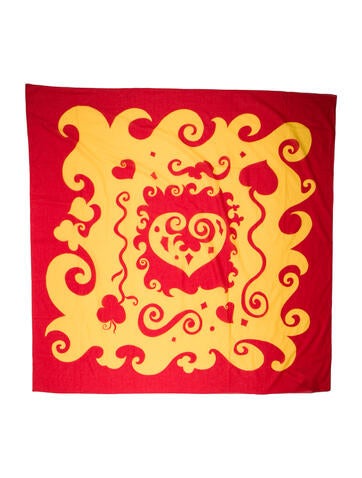 Pre-owned Christian Lacroix Printed Scarf W/ Tags In Red