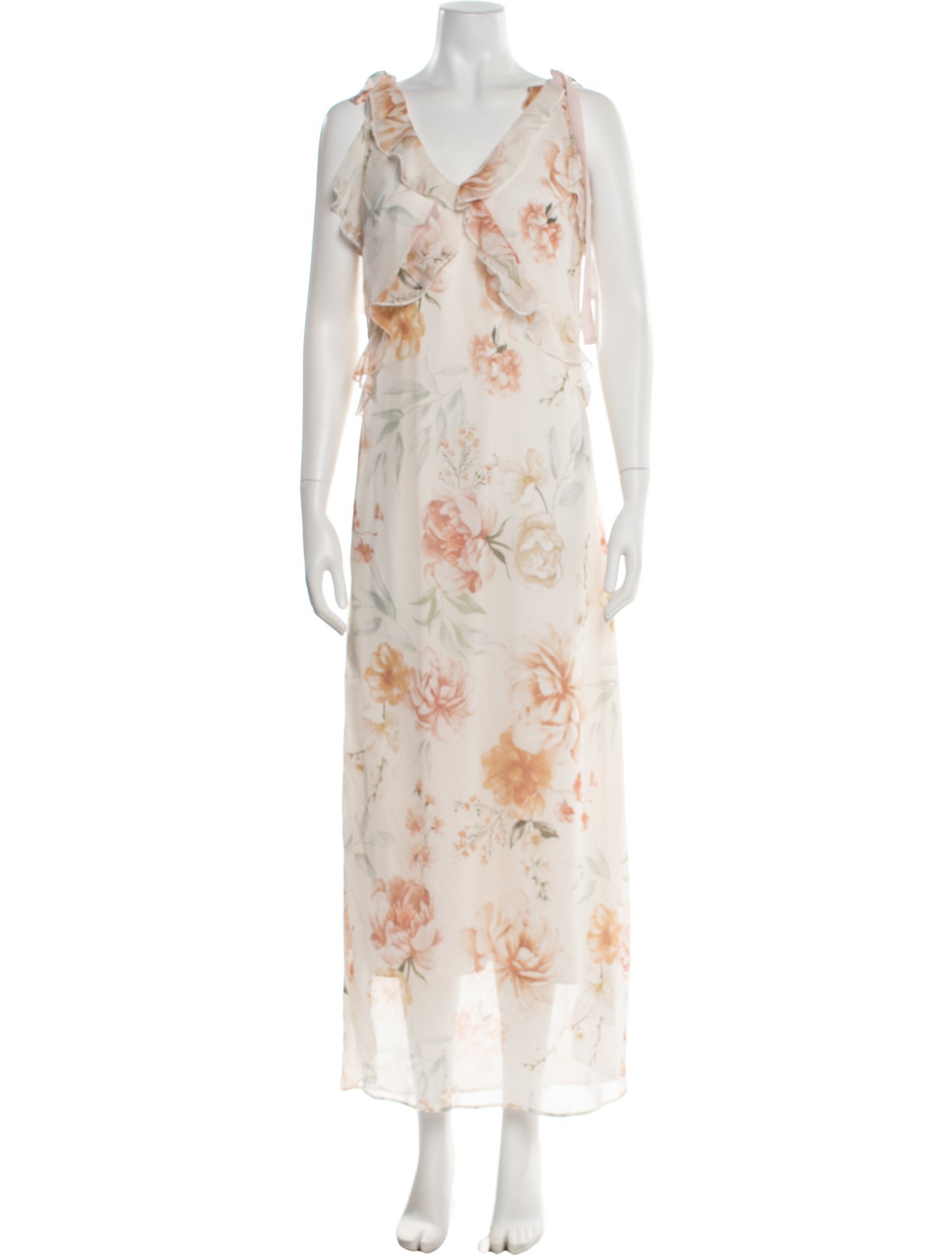 Christian Lacroix Floral Print Long Dress