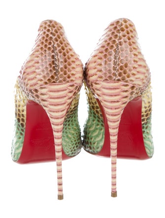 Christian Louboutin So Kate Python Pumps