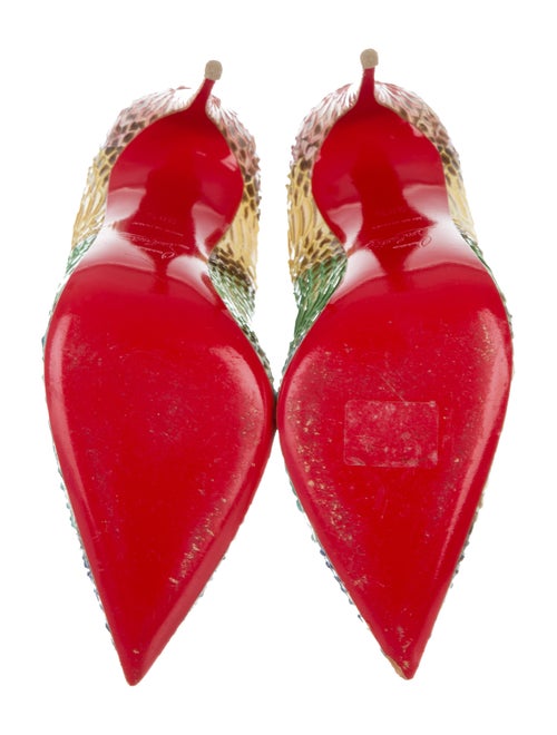 Christian Louboutin So Kate Python Pumps