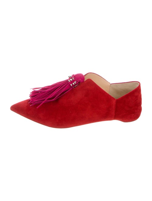 Christian Louboutin Medinana Suede Loafers silver
