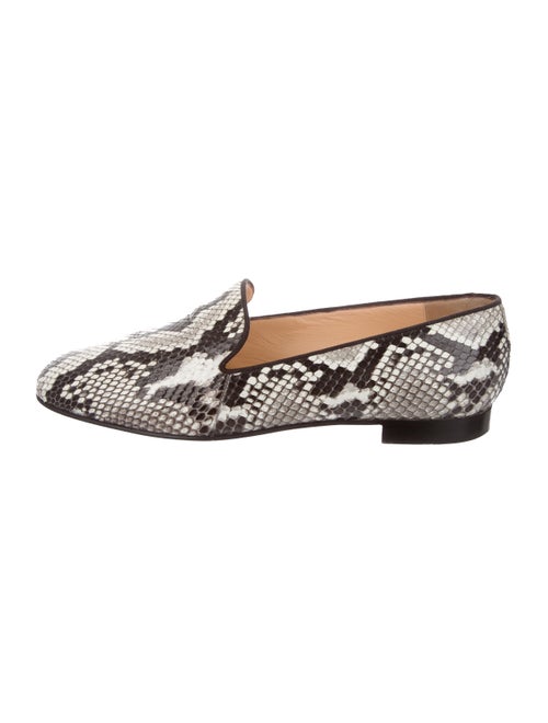 Christian Louboutin Snakeskin Animal Print Loafers