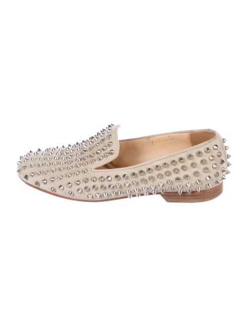 Christian Louboutin Rollerball Spike Suede Loafers