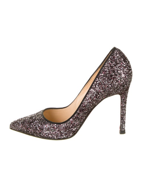 Christian Louboutin Glitter Pigalle Pumps Silver