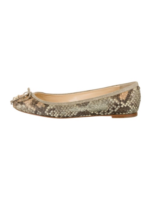 Christian Louboutin Snakeskin Animal Print Ballet