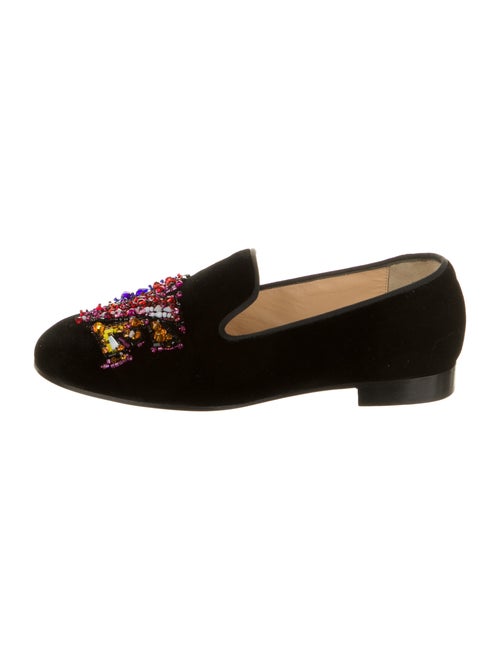 Christian Louboutin Printed Beaded Accents Loafers