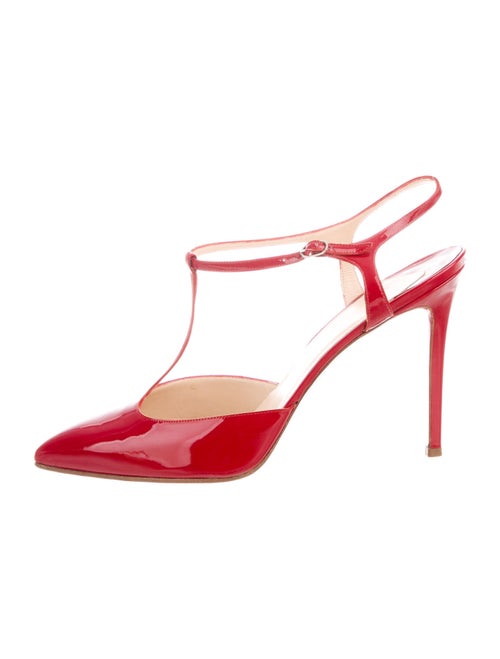 Christian Louboutin Patent Leather T-Strap Pumps R