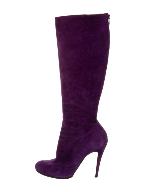 Christian Louboutin Suede Boots Purple