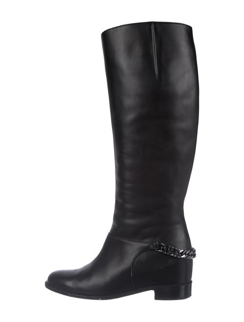 Christian Louboutin Cate Leather Riding Boots Blac