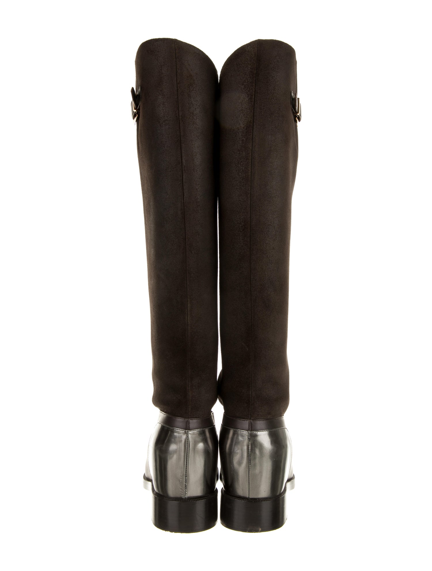 Christian Louboutin Suede Riding Boots Brown Boots, Shoes CHT195807