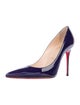 Christian Louboutin Decollete 554 100 Patent Leather D'Orsay Pumps