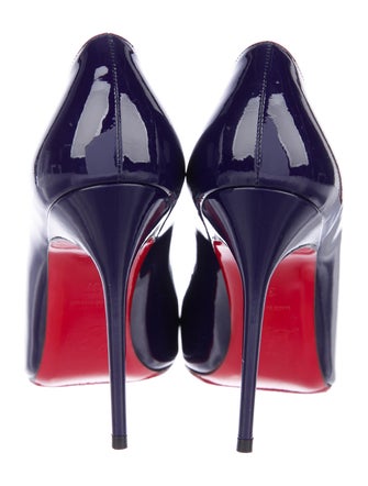 Christian Louboutin Decollete 554 100 Patent Leather D'Orsay Pumps