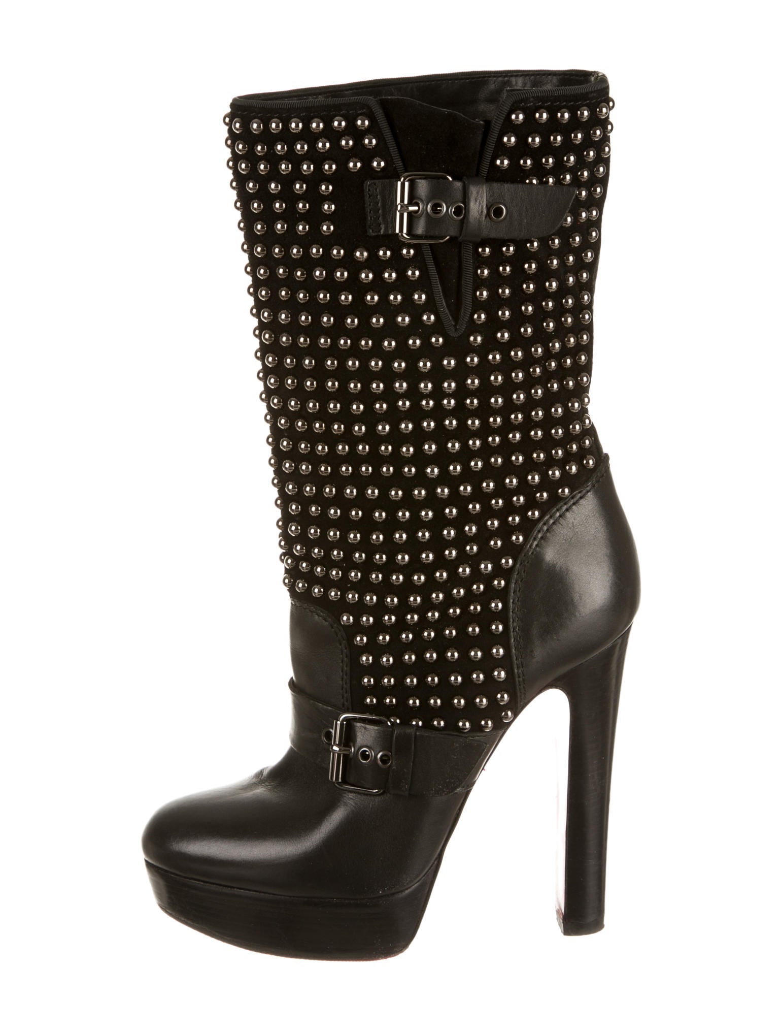 maria*2703様 Christian Louboutin Marisa Studded Platform Boots - Black